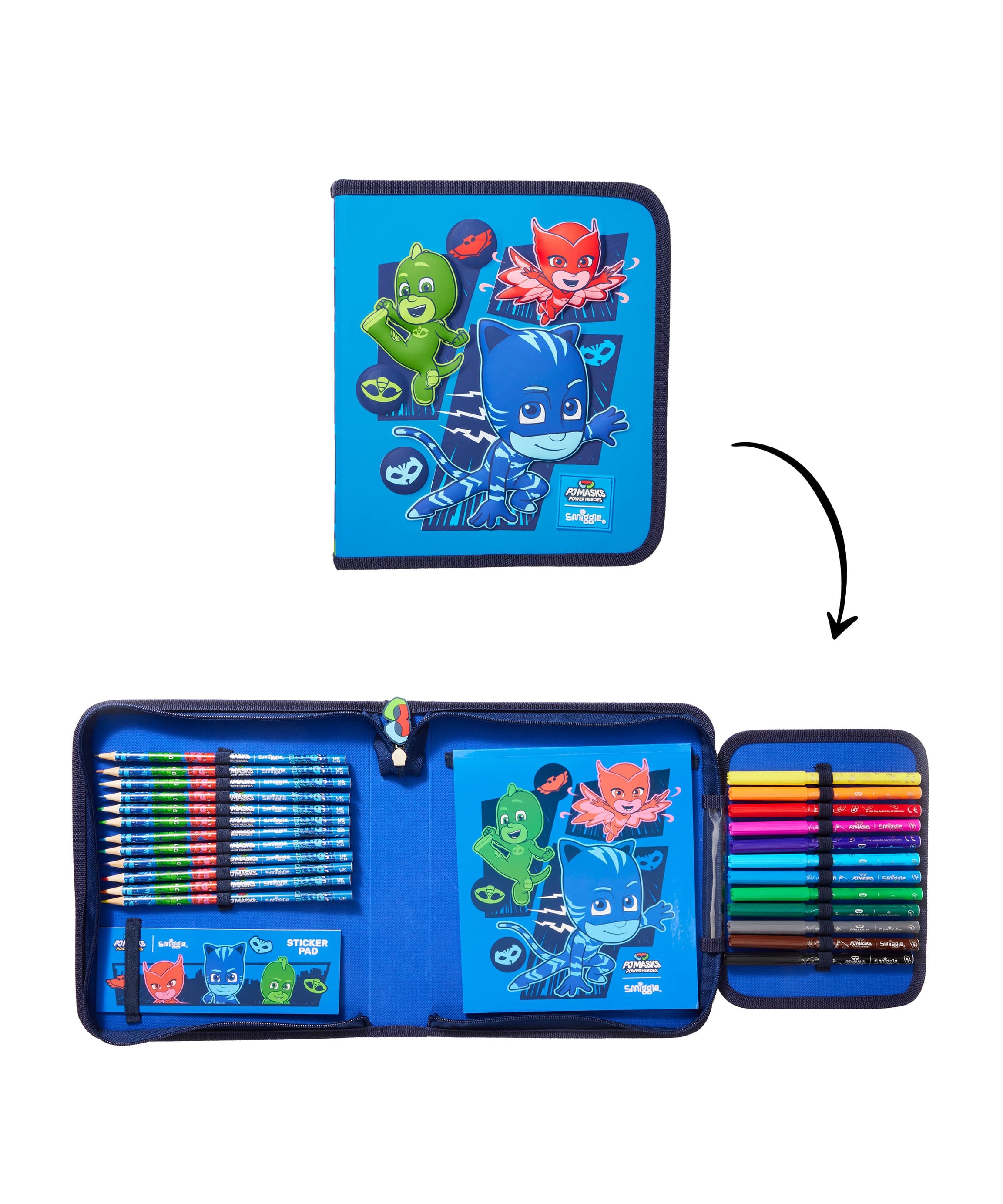 Smiggle - PJ Mask Stationery Set and Pencil Case