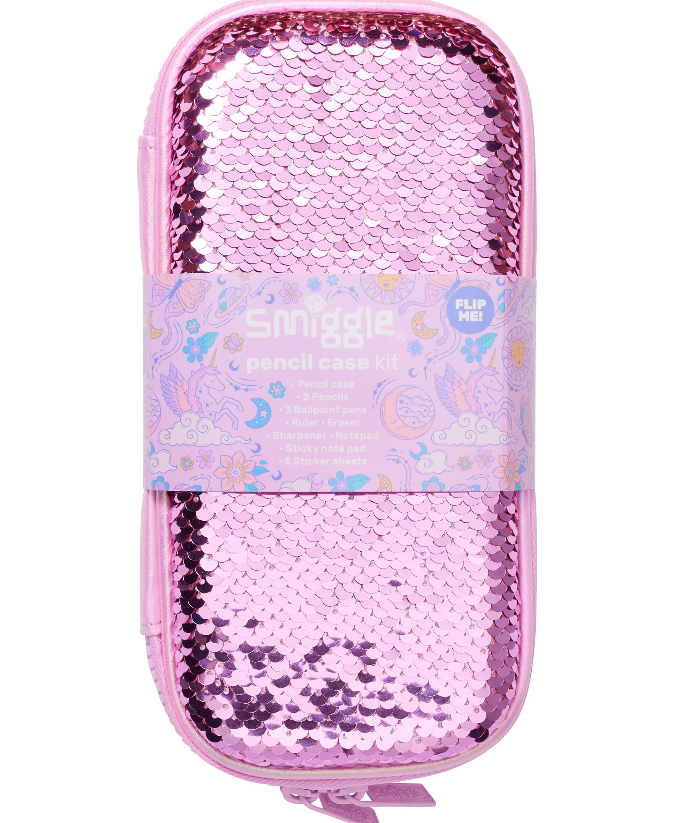 Smiggle - Sequins Magic Pencil Case and Stationery Set