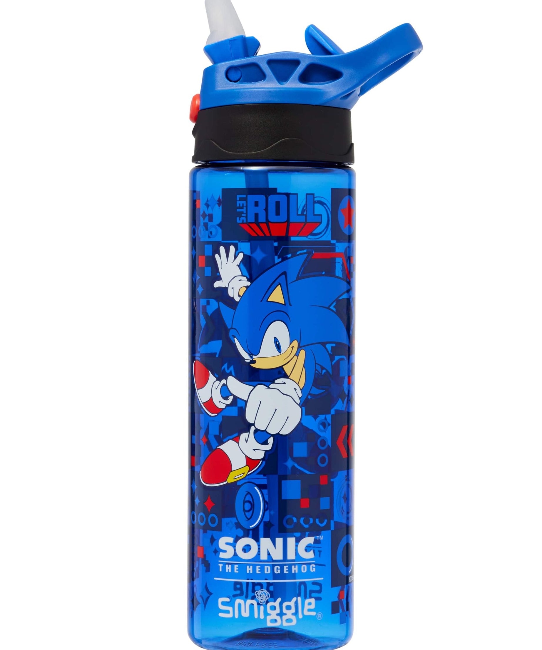 Smiggle - Sonic 650ML Automatic Straw BPA-Free Water Bottle