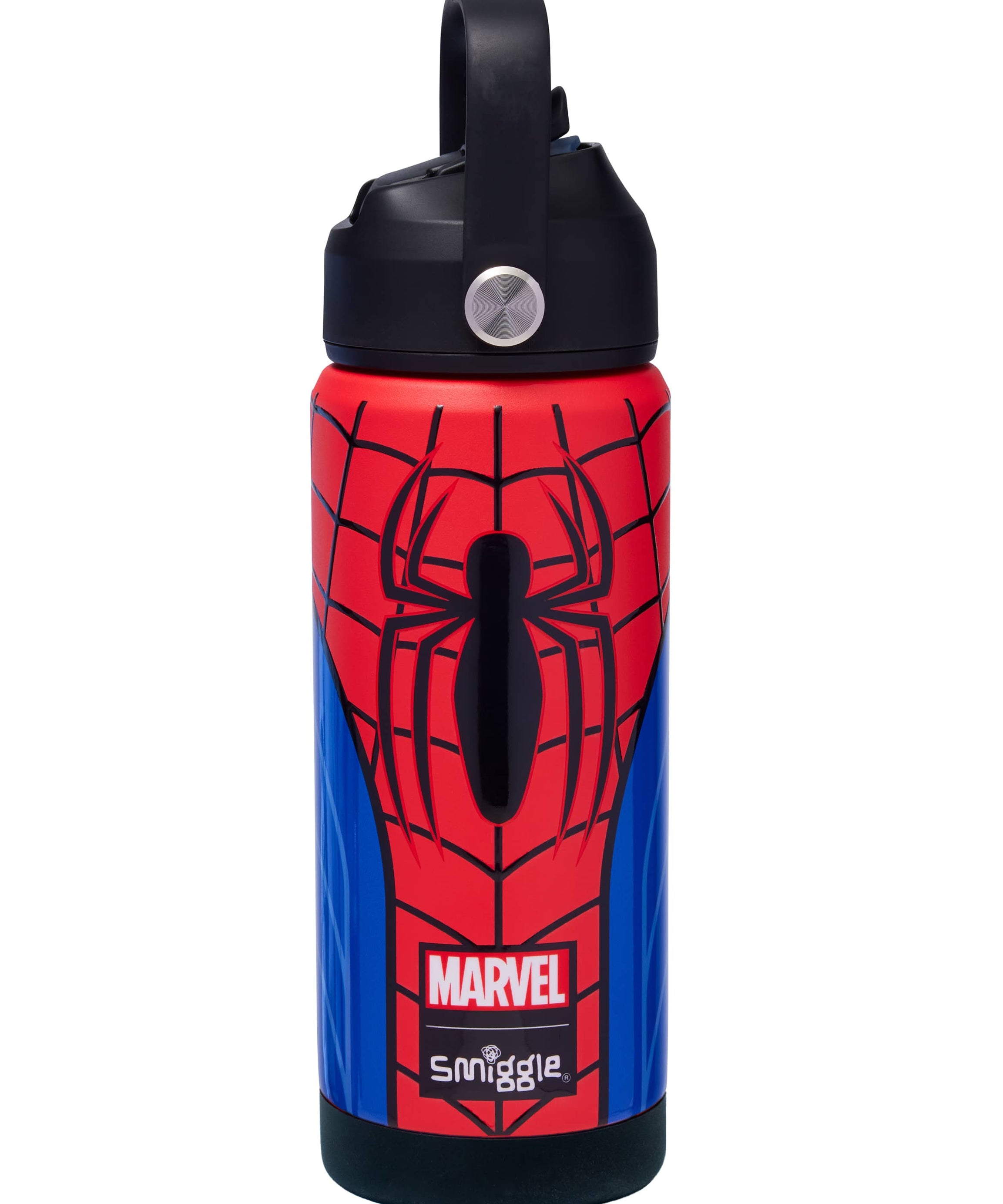 Smiggle - Spider-Man Secret Straw 550ML Steel Water Bottle
