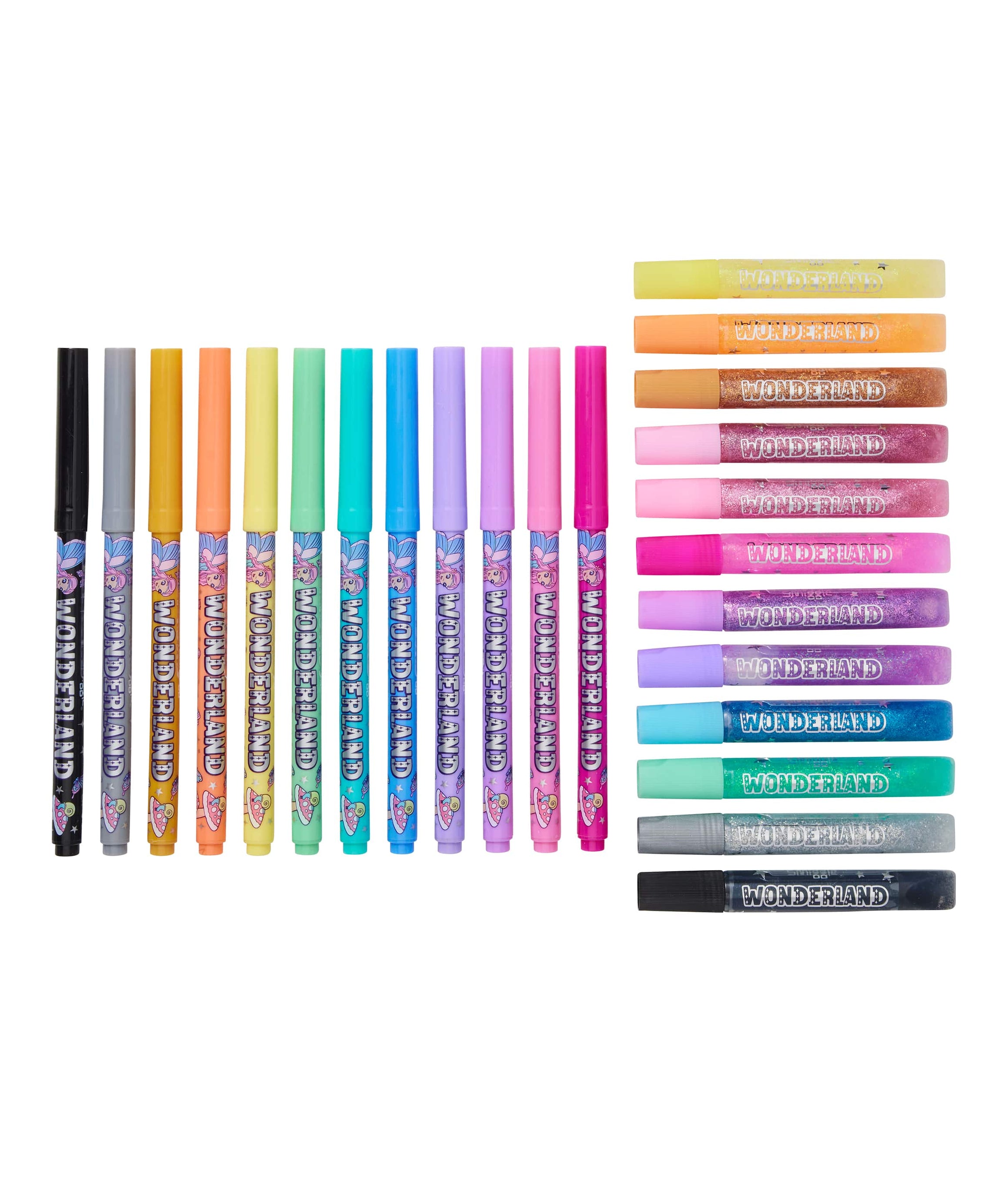 Smiggle - Wonderland Scented Coloring Pencil and Glitter Glue Set