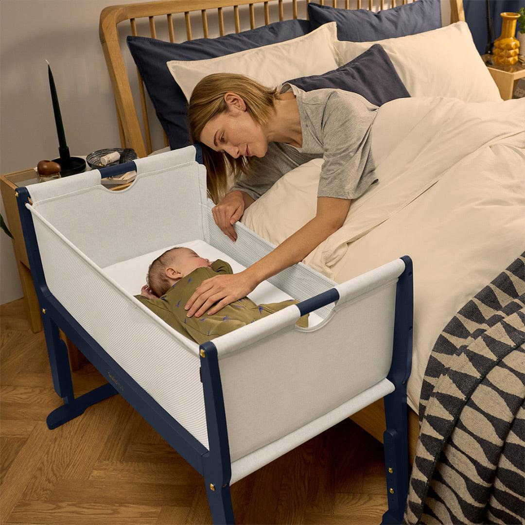 Snuz SnuzPod Studio Bedside Crib - London Navy-Bedside Cribs-London Navy- | Natural Baby Shower