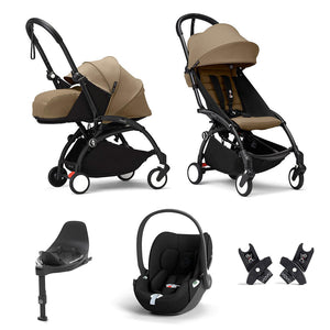 Stokke YOYO3 Newborn to Toddler Cloud T Travel System-Strollers-Toffee-Black | Natural Baby Shower