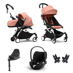 Stokke YOYO3 Newborn to Toddler Cloud T Travel System-Strollers-Ginger-White | Natural Baby Shower