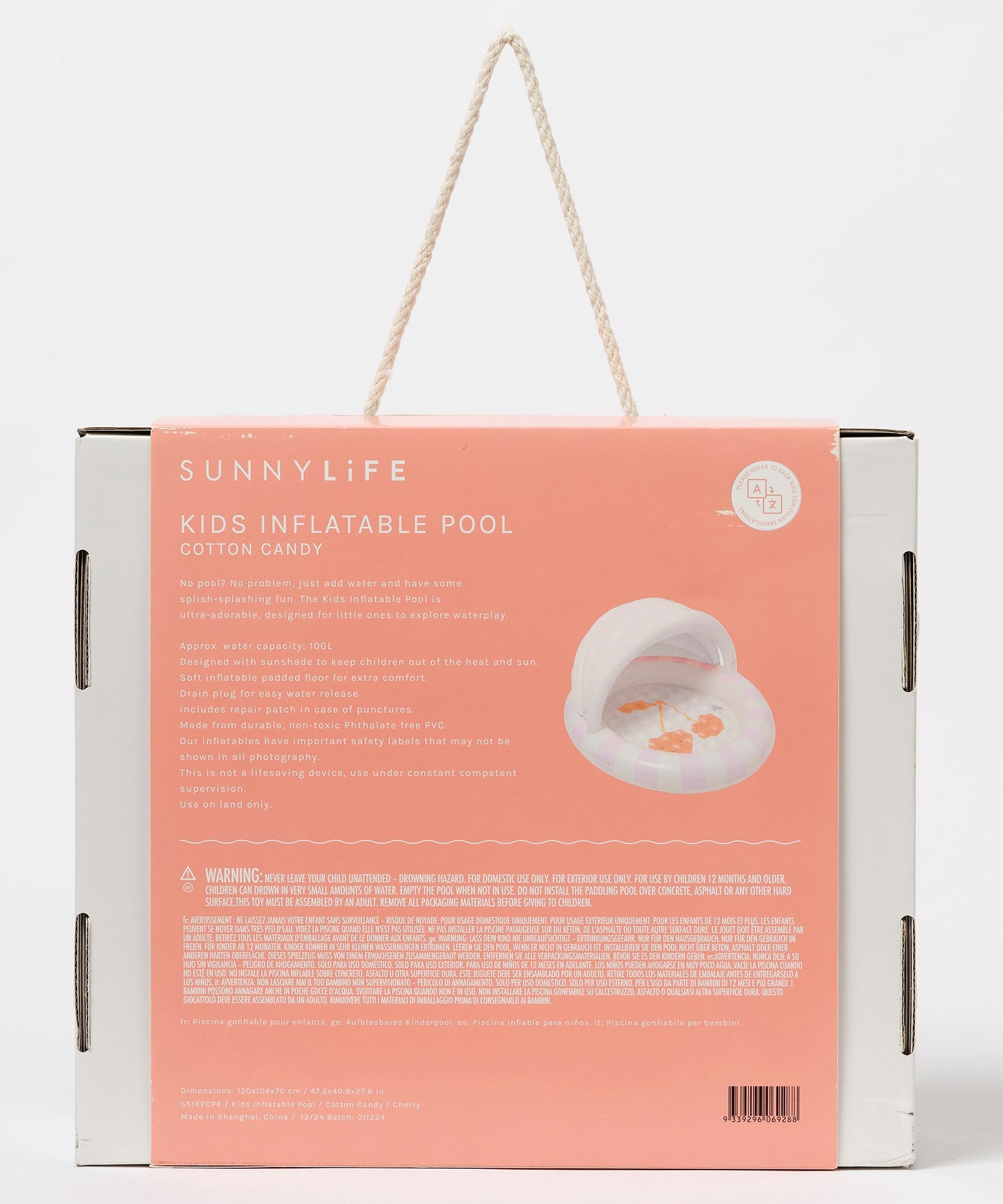 Sunnylife - Cotton Candy Sunshade Children's Pool