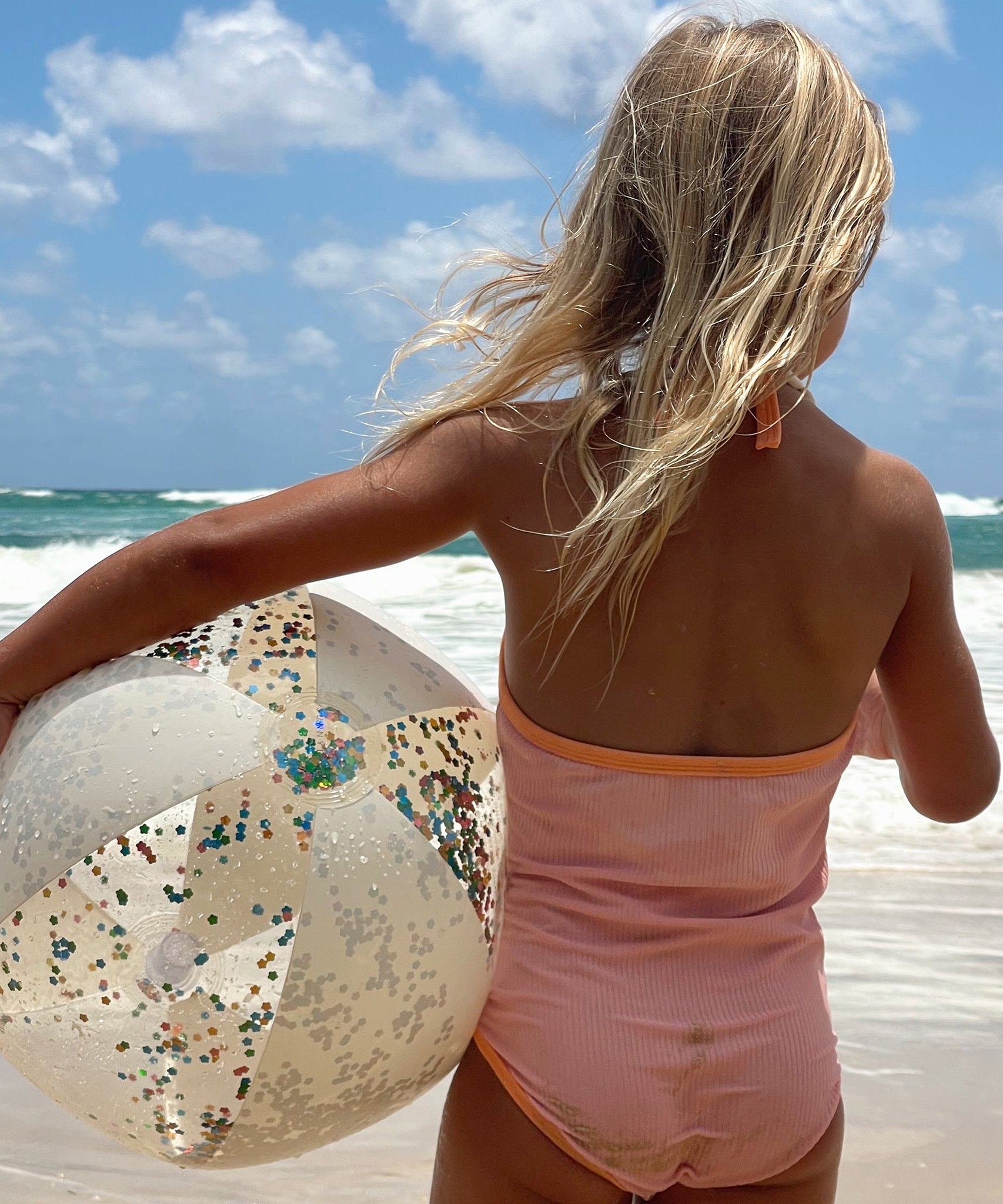 Sunnylife - Cotton Candy Inflatable Glitter Beach Ball
