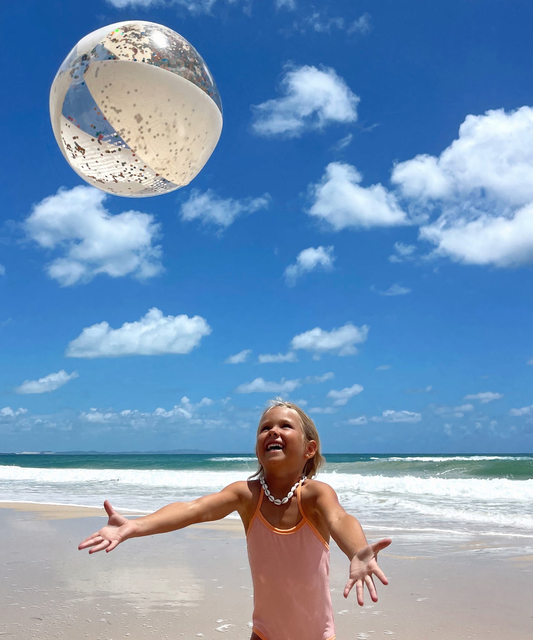 Sunnylife - Cotton Candy Inflatable Glitter Beach Ball
