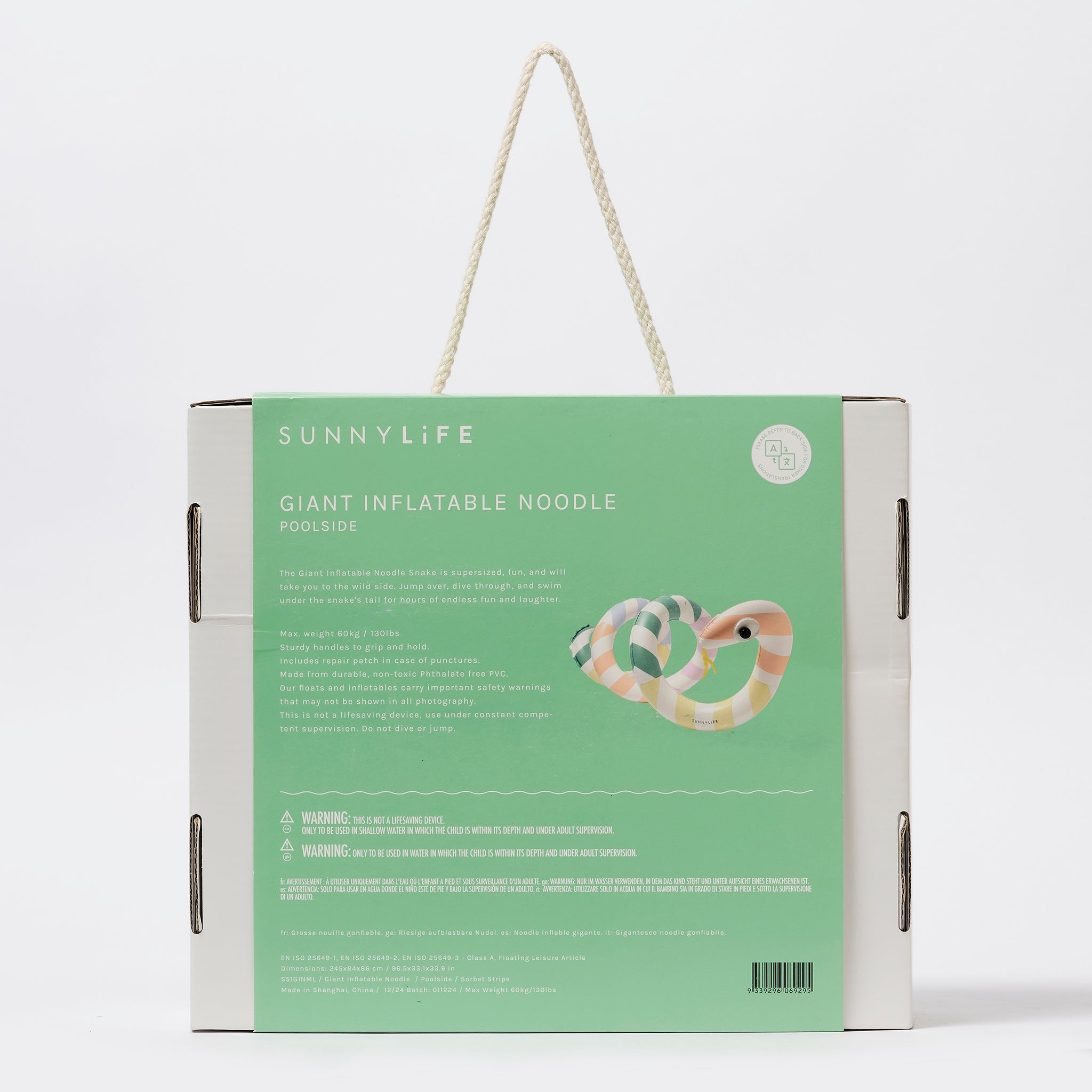 Sunnylife - Giant Snake Inflatable Pool Fun and Bed