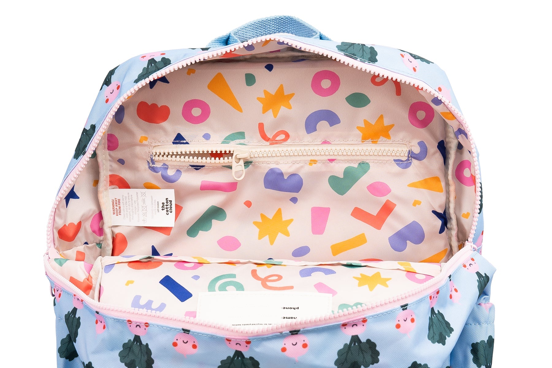 The Cotton Cloud - Dancing Hearts Nutritional Eyewear School Backpack