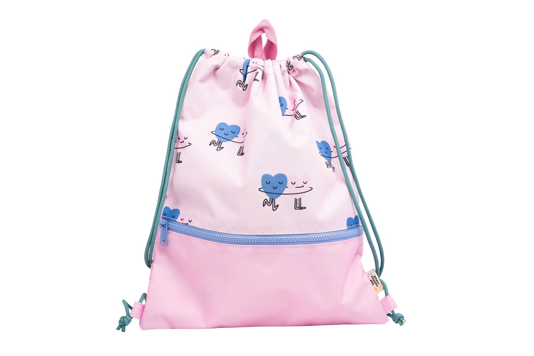 The Cotton Cloud - Dancing Hearts Drawstring Backpack