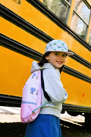 The Cotton Cloud - Dancing Hearts Drawstring Backpack
