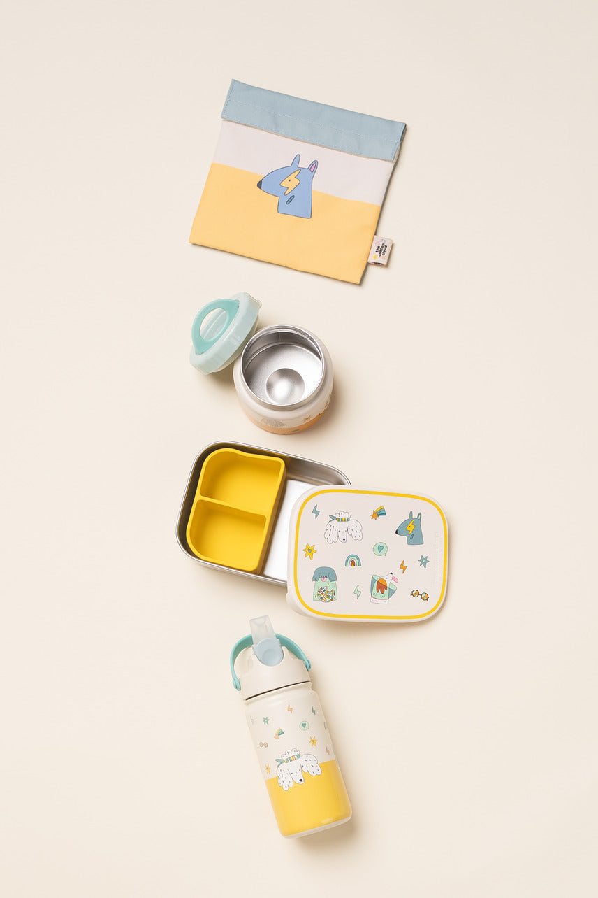 The Cotton Cloud - Funky Dogs 420ML Stainless Steel Hidden Straw Water Bottle