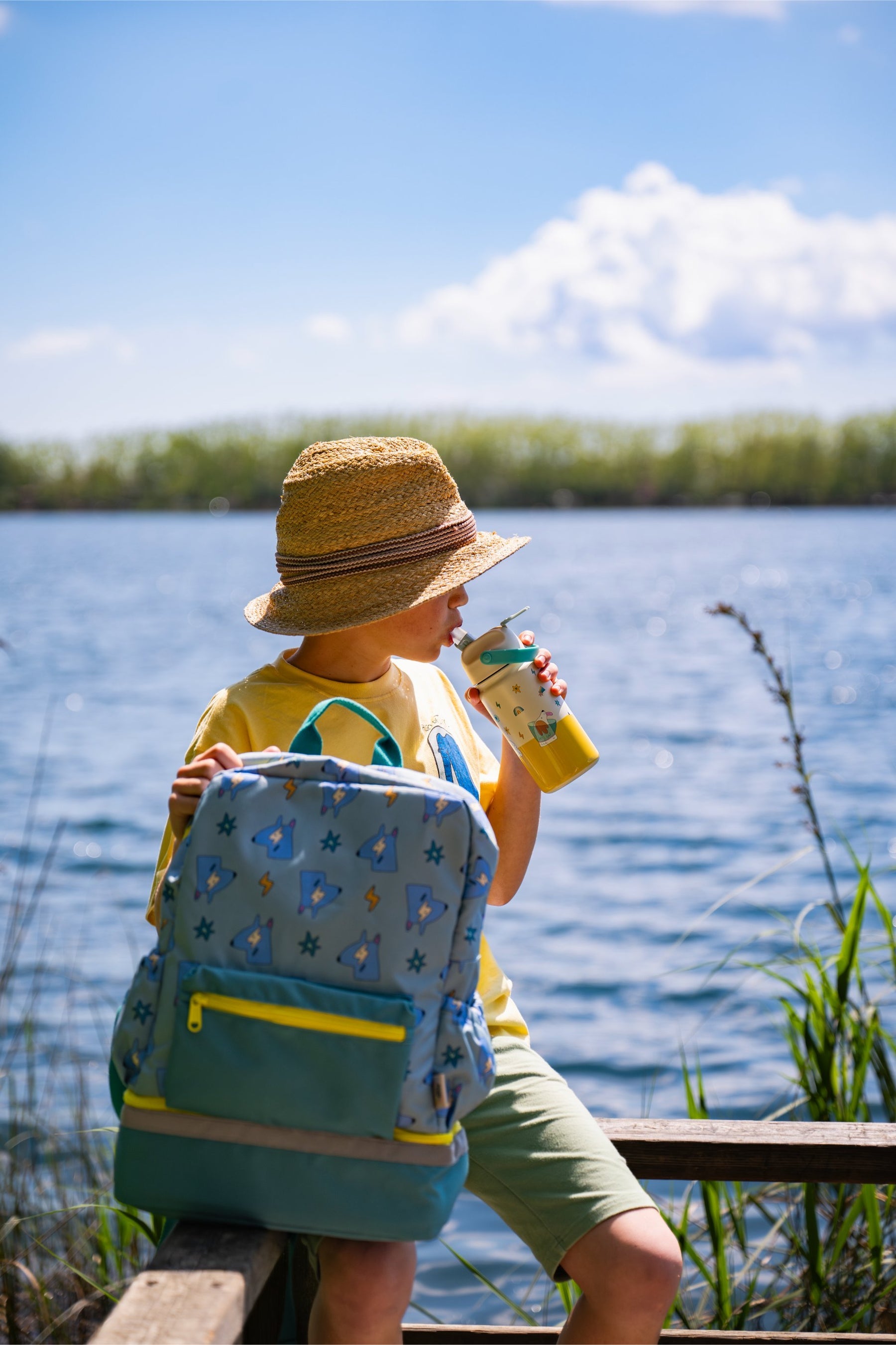 The Cotton Cloud - Funky Dogs Feeding Eyeglass School Backpack