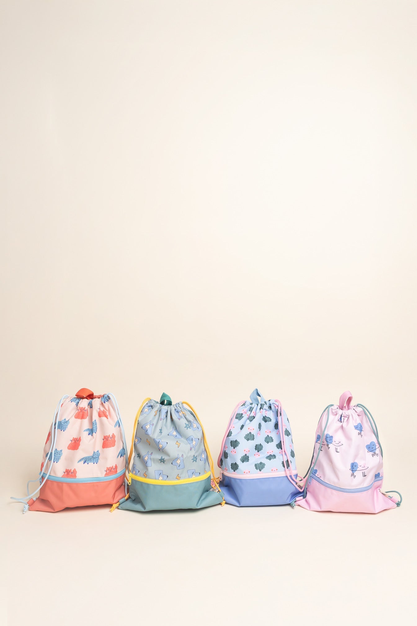 The Cotton Cloud - Funky Dogs Drawstring Backpack