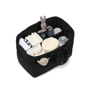 Tiba + Marl Canvas Caddy - Black-Changing Bags-Black- | Natural Baby Shower
