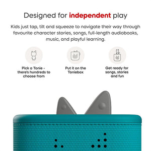 Tonies Toniebox 2 Starter Set with Creative Tonie Rubie - Teal-Audio Players-Teal- | Natural Baby Shower