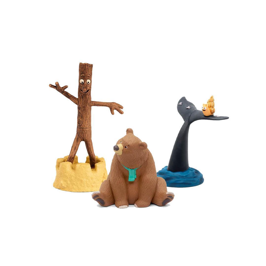 Tonies Character Bundle - We're going on a bear hunt, Snail & the whale + Stickman-Audio Player Cards + Characters- | Natural Baby Shower