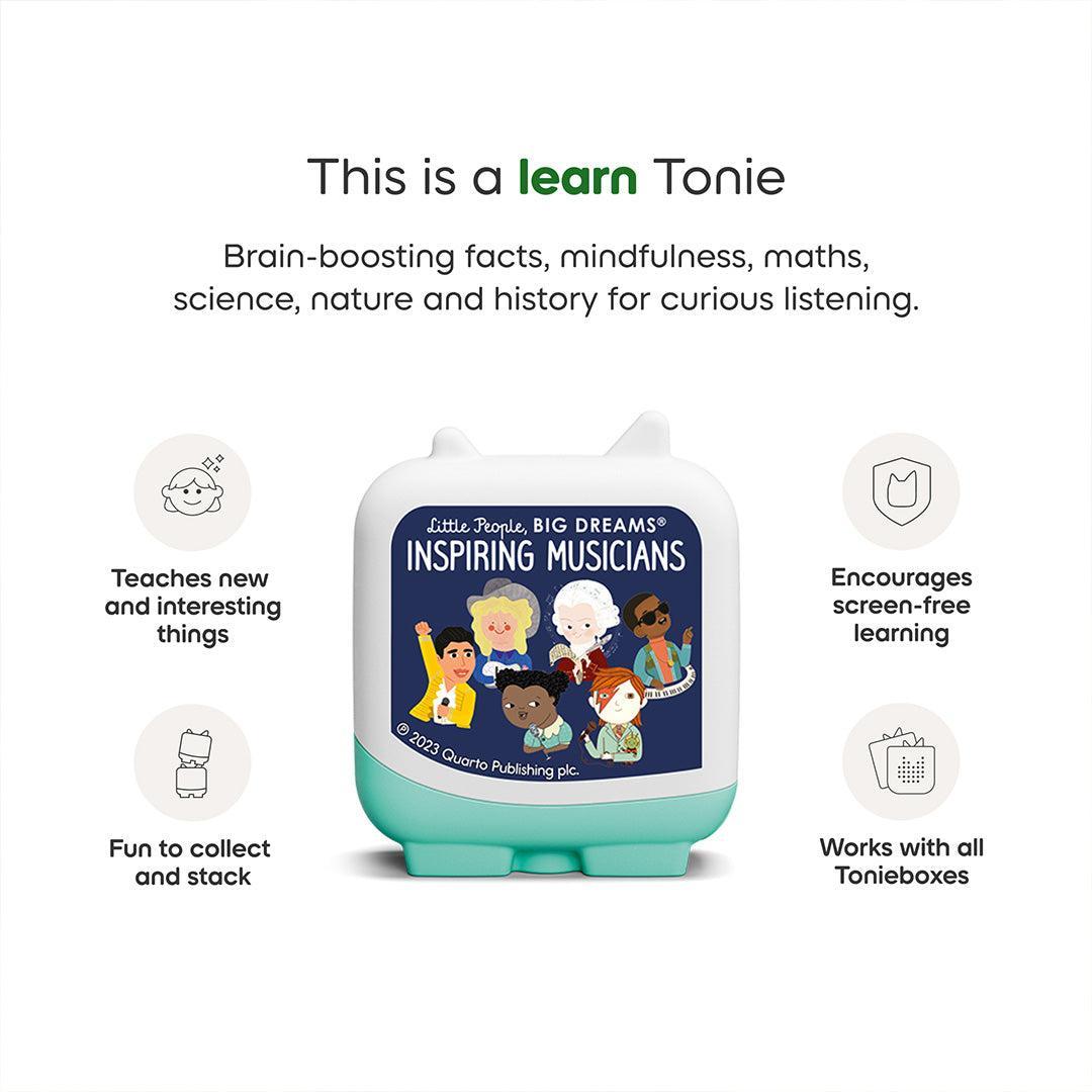 Tonies Clever Pocket: Little People Big Dreams - Inspiring Musicians-Audio Player Cards + Characters- | Natural Baby Shower
