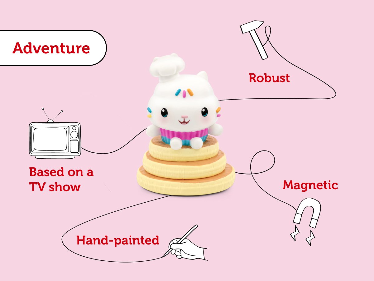 Tonies - Gabby's Dollhouse Cakey Cat English Voice Figure