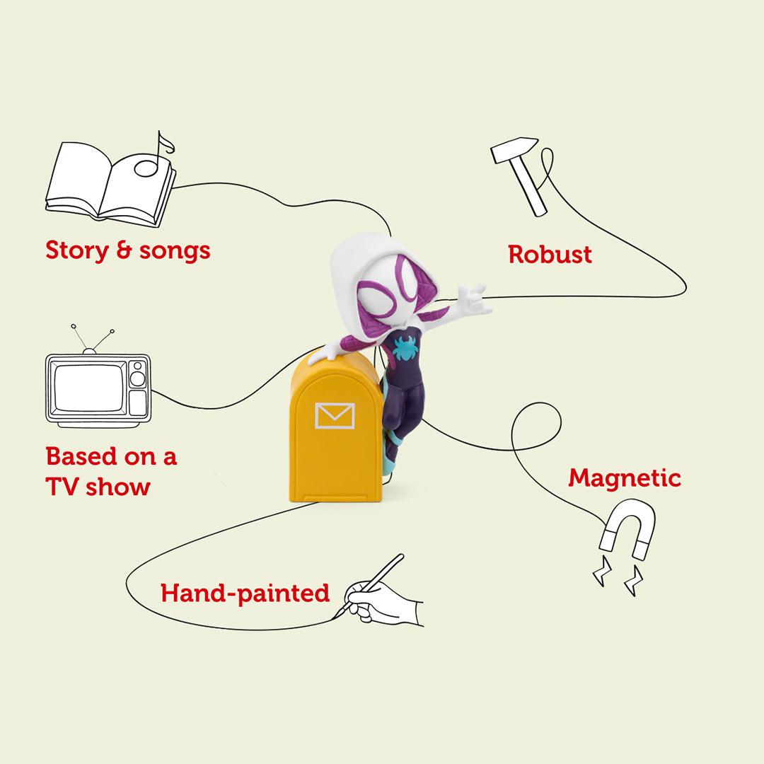 Tonies Marvel Spider-Man - Ghost Spider-Audio Player Cards + Characters- | Natural Baby Shower