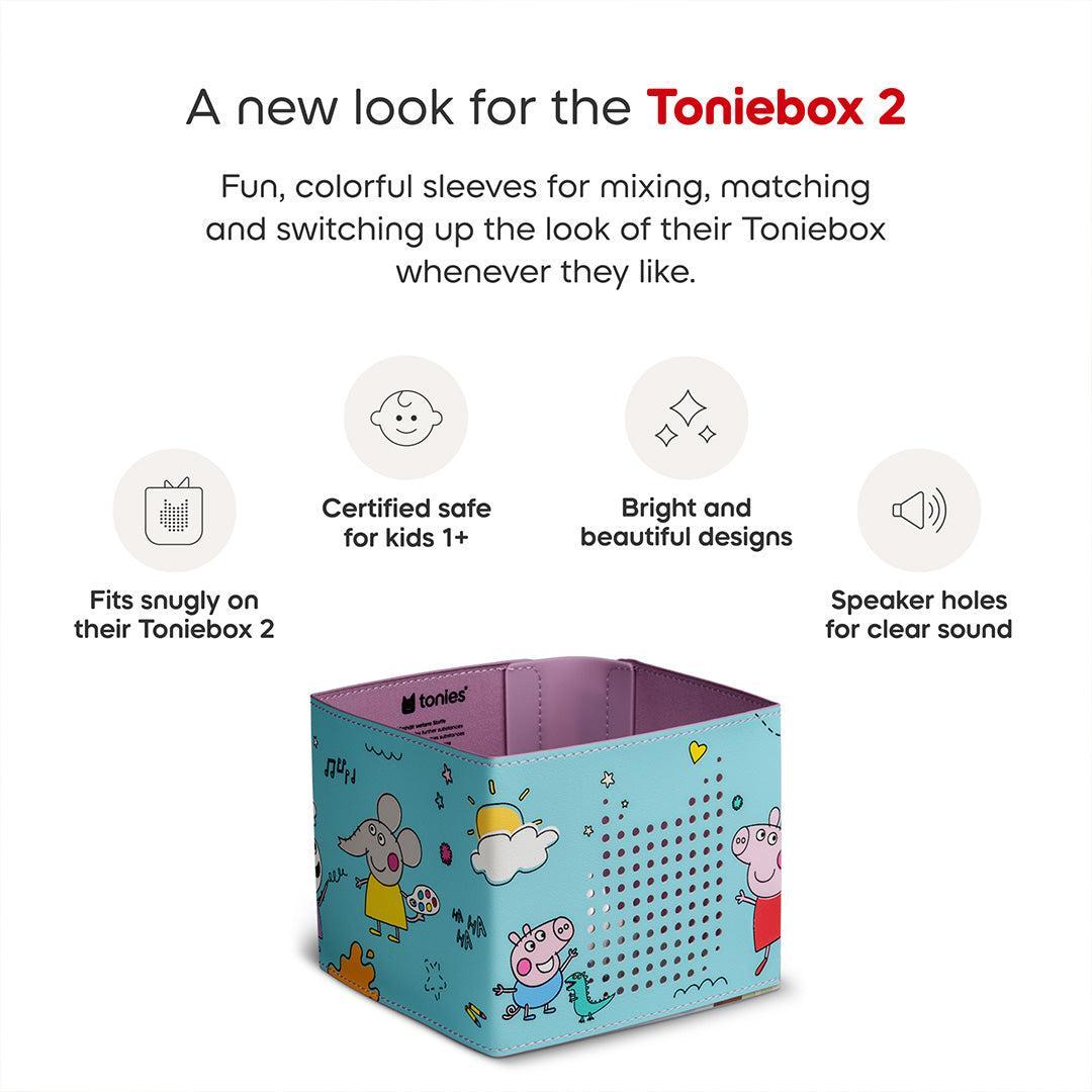 Tonies Peppa Pig Toniebox 2 Sleeve-Audio Player Accessories- | Natural Baby Shower