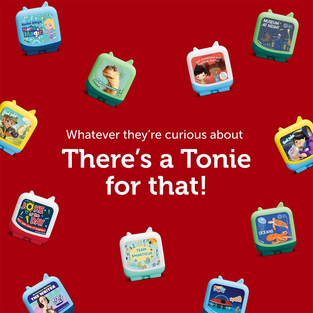 Tonies Sunspeed Explorers Clever Tonie 4pk-Audio Player Cards + Characters- | Natural Baby Shower