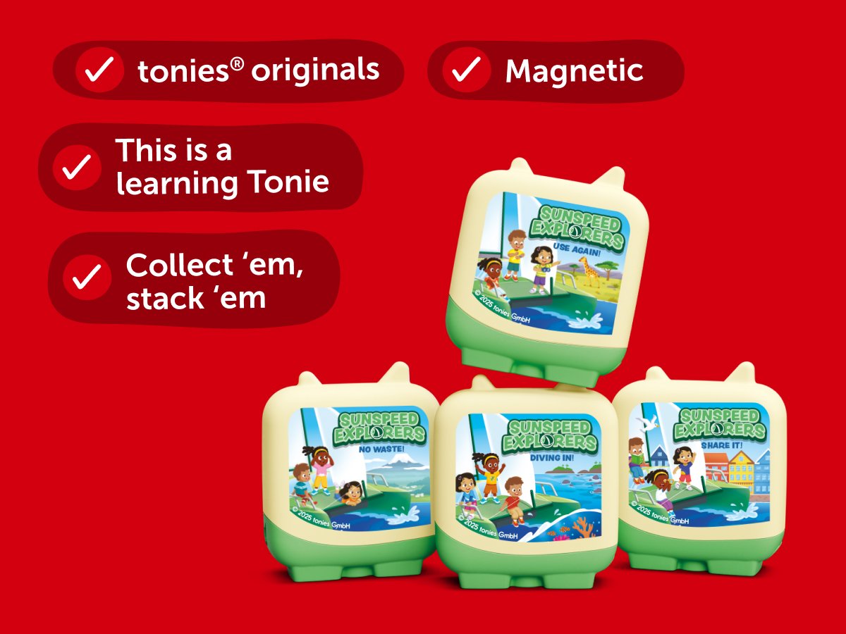 Tonies - Sunspeed Explorers 4 Pieces Set English Audio Figure