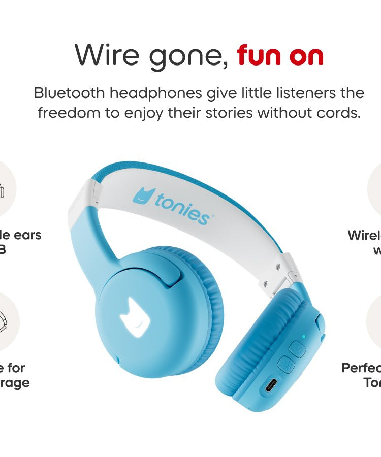 Tonies - Toniebox 2 Bluetooth Cloud Blue Foldable Kids Headphones