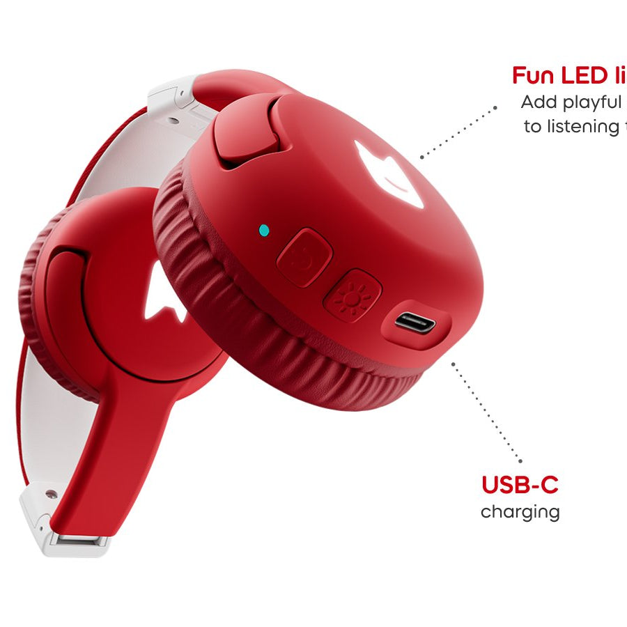 Tonies - Toniebox 2 Bluetooth Red Foldable Kids Headphones