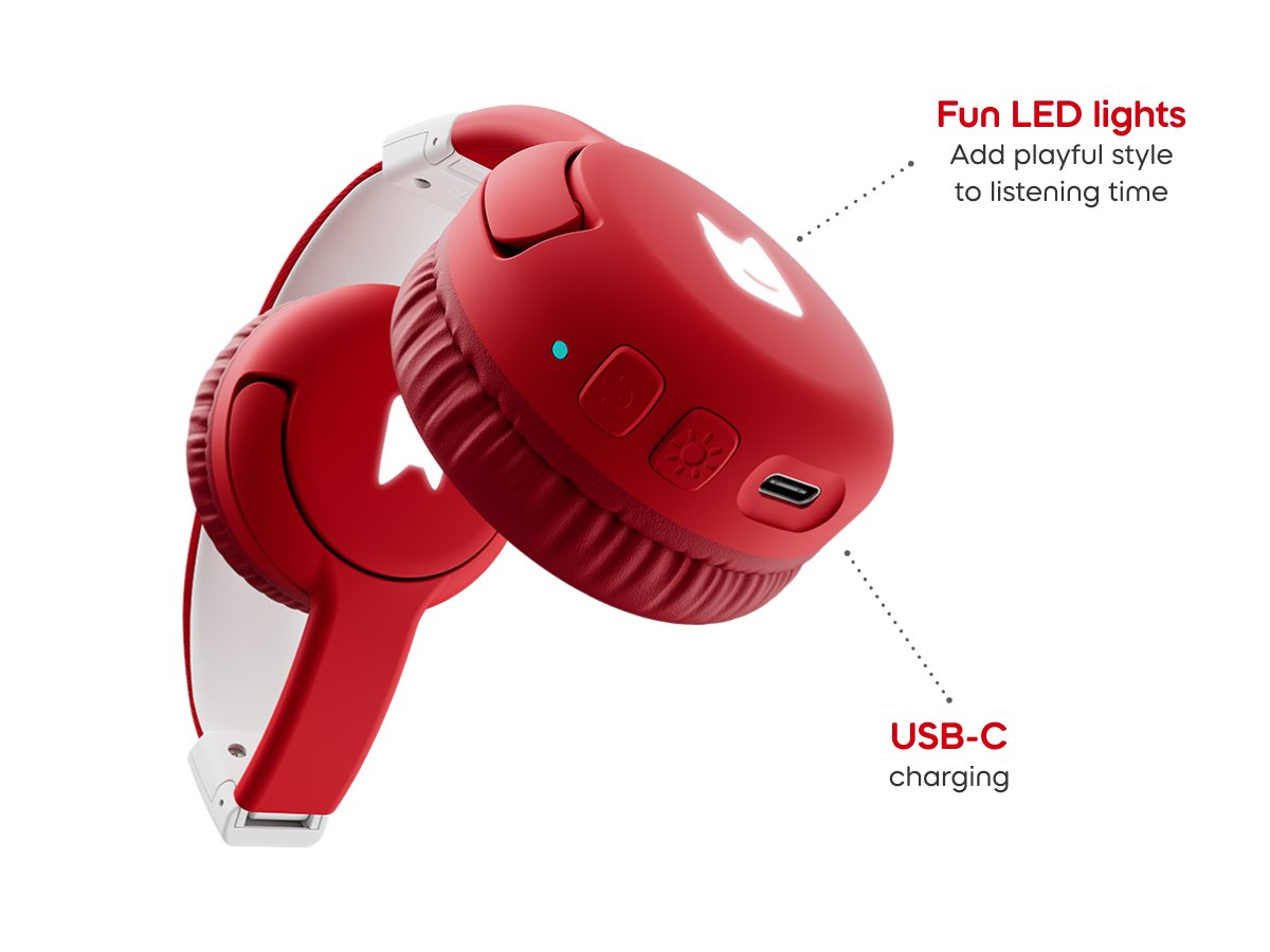 Tonies - Toniebox 2 Bluetooth Red Foldable Kids Headphones