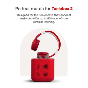 Tonies Toniebox 2 Bluetooth Headphones - Red-Audio Player Accessories-Red- | Natural Baby Shower