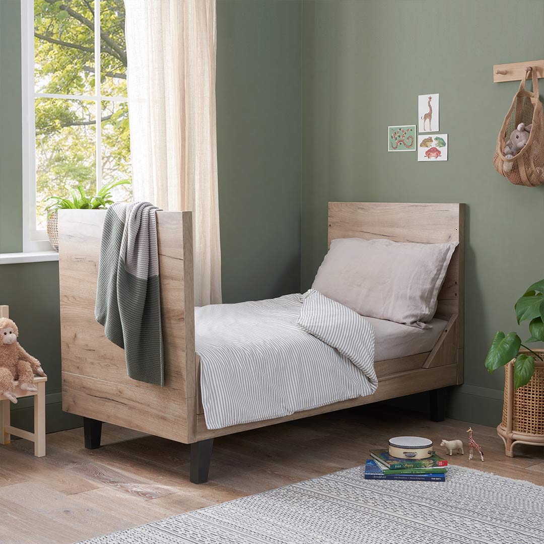 Tutti Bambini Como 2 Piece Room Set - Distressed Oak/Slate Grey-Nursery Sets-Distressed Oak/Slate Grey-No Mattress | Natural Baby Shower