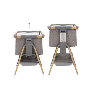 Tutti Bambini CoZee XL Bedside Crib + Cot - Oak / Charcoal-Bedside Cribs-Oak / Charcoal- | Natural Baby Shower
