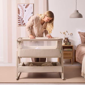 Tutti Bambini Cozee Air 2 Bedside Crib - Soft Walnut / Cocoa-Cribs-Soft Walnut / Cocoa- | Natural Baby Shower