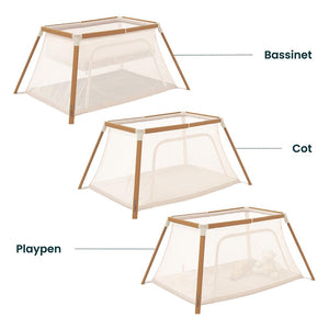 Tutti Bambini Cozee Go - Scandinavian Walnut/Ecru-Cribs-Scandanavian Walnut/Ecru- | Natural Baby Shower