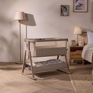 Tutti Bambini Cozee Sense Bedside Crib - Soft Walnut / Cocoa-Cribs-Soft Walnut / Cocoa- | Natural Baby Shower