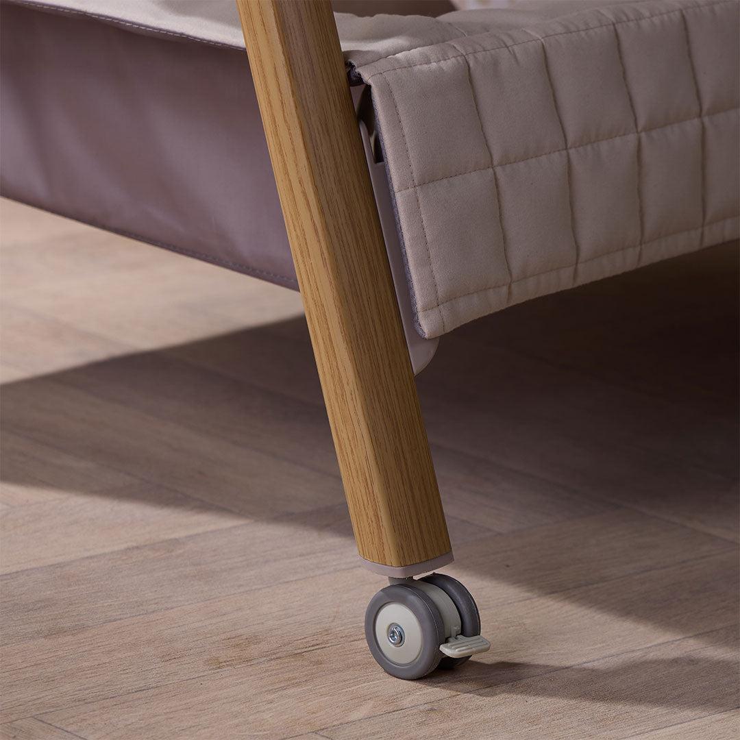 Tutti Bambini Cozee Sense Bedside Crib - Toasted Oak / Sand-Cribs-Toasted Oak / Sand- | Natural Baby Shower