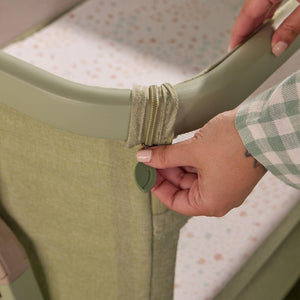 Tutti Bambini Cozee Zen Bedside Crib - Eucalyptus-Cribs-Eucalyptus- | Natural Baby Shower