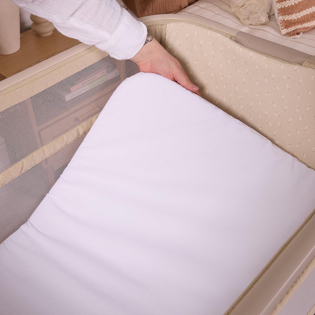 Tutti Bambini Cozee Zen Bedside Crib - Sand-Cribs-Sand- | Natural Baby Shower