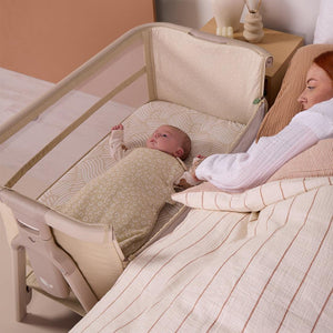 Tutti Bambini Cozee Zen Bedside Crib - Sand-Cribs-Sand- | Natural Baby Shower