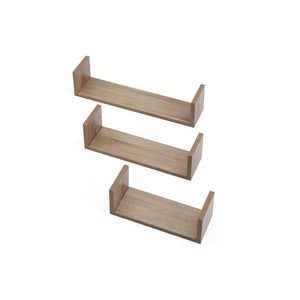 Tutti Bambini Modena Set of Three U-Shaped Wall Shelves - Oak-Shelves-Oak- | Natural Baby Shower